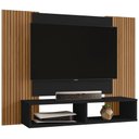 Ver imagem 1 de Painel Suspenso Tv 48 Pol 120 Cm Navi Preto Fosco Ripado Bechara