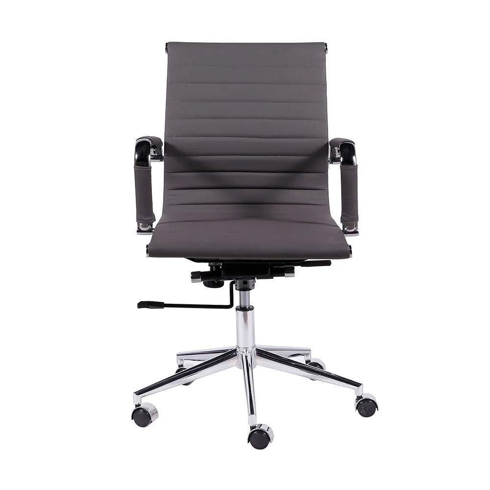 Ver imagem 3 de Kit 4 Cadeiras de Escritório Executiva Giratória Pu Cinza