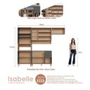 Ver imagem 4 de Cozinha Modulada 5 Peças com Torre Quente para 2 Fornos Nicho Decorativo Isabelle Cinza/Freijó/Grafite