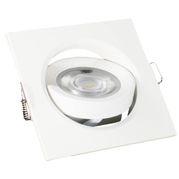 Kit 5 Luminária Spot Led Embutir Branco Frio Kian 05w 6000k: Quadrado - 2
