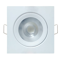 Kit 5 Luminária Spot Led Embutir Branco Frio Kian 05w 6000k: Quadrado - 1