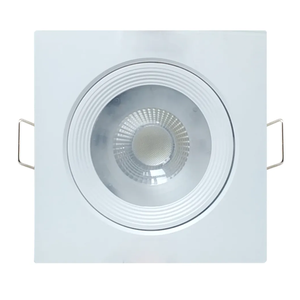 Kit 5 Luminária Spot Led Embutir Branco Frio Kian 05w 6000k: Quadrado