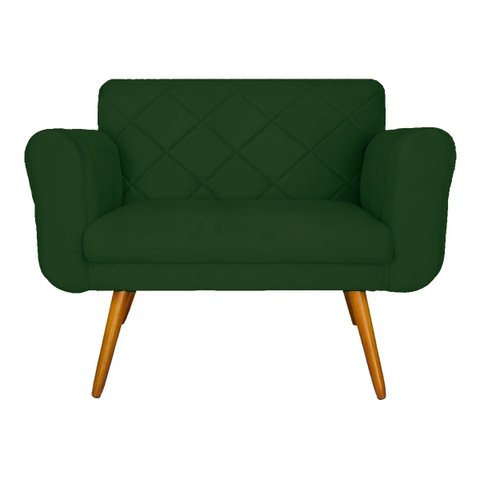 Namoradeira 02 Lugares Isabella Consultório Loja Suede Verde - LM DECOR