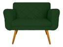 Ver imagem 1 de Namoradeira 02 Lugares Isabella Consultório Loja Suede Verde - LM DECOR