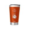 Copo Térmico Aduze com Tampa Frase Irônica Fluírem 500 ml Laranja - 1