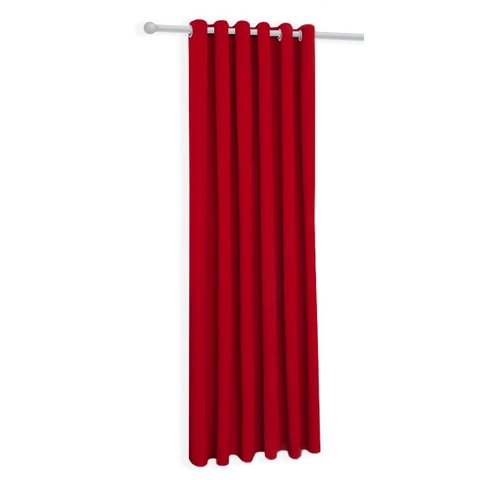 Cortina Vermelha Oxford Uma Folha 150x250 Sala/quarto Fabritex Enxovais