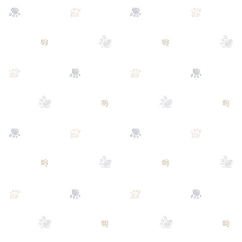 Papel de Parede Lullaby Pegadas Cinza Nude 2283 - Rolo: 10m X 0,53m