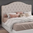 Ver imagem 1 de Cabeceira para Cama Box King 195cm Balence Bouclé Suave Bege - Sallar Home