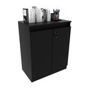 Ver imagem 6 de Balcão para Escritório com 2 Portas e Chave Me4149 Preto Tecnomobili