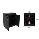 Ver imagem 4 de Balcão para Escritório com 2 Portas e Chave Me4149 Preto Tecnomobili