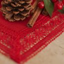 Ver imagem 1 de Caminho de Mesa Retangular 40x170cm Natal 1635 - Rafimex Vermelho