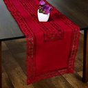 Ver imagem 3 de Caminho de Mesa Retangular 40x170cm Natal 1635 - Rafimex Vermelho