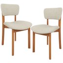 Ver imagem 2 de Kit 2 Cadeiras para Sala de Jantar Cozinha Living Estofada Dara L02 Linho Champagne - Lyam Decor