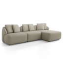 Ver imagem 5 de Sofá 4 Lugares com Chaise Direito Sala Living 288cm Arlo F04 Linho Bege - Lyam Decor