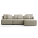 Ver imagem 2 de Sofá 4 Lugares com Chaise Direito Sala Living 288cm Arlo F04 Linho Bege - Lyam Decor