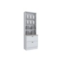 Ver imagem 4 de Paneleiro de Cozinha Cristaleira Americana c/ 2 Portas (2 c/Vidro) c/ 2 Gavetas Branco - Henn