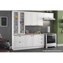 Ver imagem 7 de Paneleiro de Cozinha Cristaleira Americana c/ 2 Portas (2 c/Vidro) c/ 2 Gavetas Branco - Henn