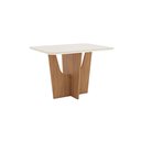 Ver imagem 2 de Mesa de Jantar Vertice 120 C/ Vidro Nature/off White - Henn