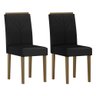 Conjunto 2 Cadeiras Amanda Imbuia/veludo Preto - New Ceval - 1