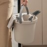 Kit Balde e Bacia de Limpeza Flow Bege 5l e 8,5l com Gradação de Litros e Bico Direcionador ou - 2