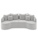 Ver imagem 5 de Sofá 5 Lugares Orgânico Living 290cm Mersa Veludo Cinza K01 - D’Rossi