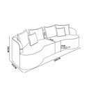 Ver imagem 4 de Sofá 5 Lugares Orgânico Living 290cm Mersa Veludo Cinza K01 - D’Rossi