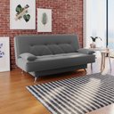 Ver imagem 1 de Sofá Cama 1,80m Fabiane Suede Cinza Madelina Decor