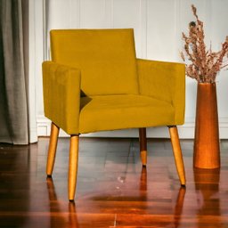 Poltrona Nina Decorativa para sala Recepção Manicure Consultório Suede - 2