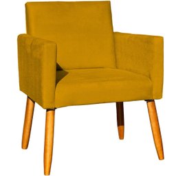 Poltrona Nina Decorativa para sala Recepção Manicure Consultório Suede - 1