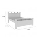 Ver imagem 3 de Conjunto Cama Casal 109 e Mesa de Cabeceira 3 Gavetas Stillus Tcil Móveis