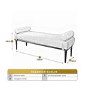 Ver imagem 3 de Recamier Banco Berlim Luxo Madeira Maciça Castellar Móbile Linho Bege Claro Linho Bege Claro
