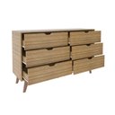 Ver imagem 3 de Cômoda 136cm 6 Gavetas Branca Cm8044 Cor: Amêndoa