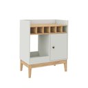 Ver imagem 2 de Aparador Garrafeiro Bar para Sala de Jantar 1 Porta Adega 6 Garrafas 70x85cm Mel Off White