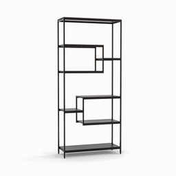 Estante Prateleira Estilo Industrial Organizador 6/4 Níveis Preto - 3