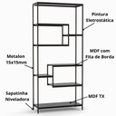 Ver imagem 5 de Estante Prateleira Estilo Industrial Organizador 6/4 Níveis Preto