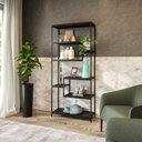 Ver imagem 1 de Estante Prateleira Estilo Industrial Organizador 6/4 Níveis Preto