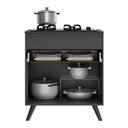 Ver imagem 4 de Balcão Cozinha para Cooktop 70 cm 1 Porta 1 Gaveta Veneza Multimóveis MP3706.895 Preto