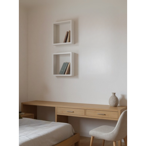 Kit de 2 Nichos 30cm MDF Branco - On Móveis