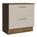 Ver imagem 1 de Balcão 80 Cm 2 Gavetas Rustic/crema Agata Madesa