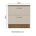 Ver imagem 3 de Balcão 80 Cm 2 Gavetas Rustic/crema Agata Madesa
