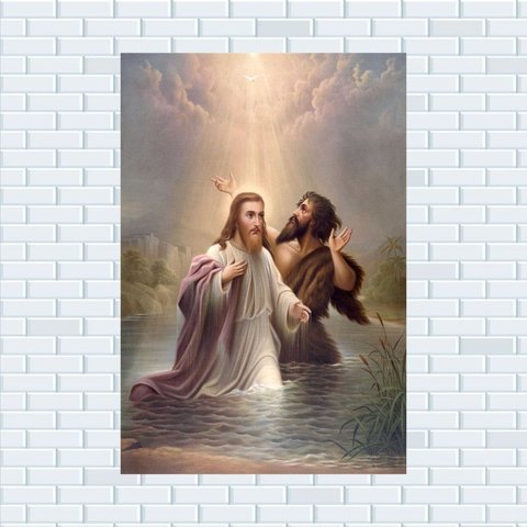 Placa Decorativa Mdf o Batismo Tamanho 20x27cm