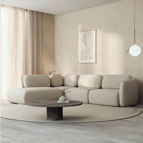 Sofá Modular 4 Lugares com Sumiê Orla CabeCasa MadeiraOriginals