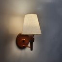 Ver imagem 3 de Arandela Cone Md-2013 Cobre Com Liga e Desliga Cúpula Tecido Linho Bege - Bivolt