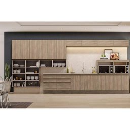 Armário de Cozinha Aéreo 60cm 1 Porta Basculante Geladeira G772 Maxxi Canela Kappesberg - 4