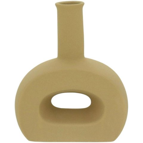 Bella Garrafa Decorativa 20x16x7cm Cerâmica Amarelo