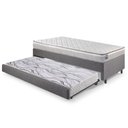 Ver imagem 3 de Bicama Box Solteiro Linho Cinza 96x203x28 Cm com Colchão Hanover Inducol Molas Ensacadas