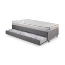 Ver imagem 7 de Bicama Box Solteiro Linho Cinza 96x203x28 Cm com Colchão Hanover Inducol Molas Ensacadas