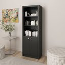Ver imagem 1 de Armário de 2 Portas para Escritório 171x60 Cm Me4110 Preto