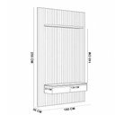 Ver imagem 6 de Painel Ripado para TV 75 pol com Bancada Orgânica e Prateleira LED 180cm Slats L05 Tauari Gris Fosco
