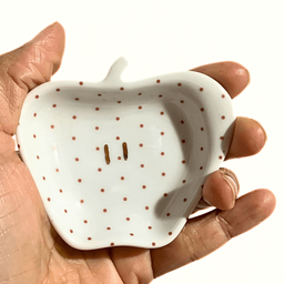 Pratinho de Porcelana Maçã Mini Pois - Casa Toco - 7